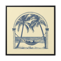 Thumbnail for Palm Retreat Hammock Canvas Wall Art with Frame