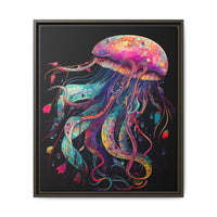 Thumbnail for Celestial Drifter Jellyfish Canvas Wall Art with Frame