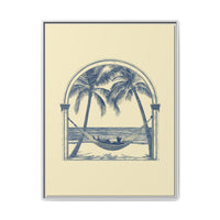 Thumbnail for Palm Retreat Hammock Canvas Wall Art with Frame