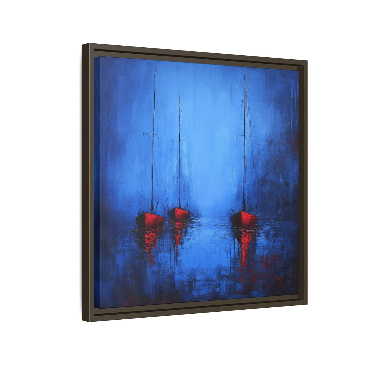 Nocturne at Sea Matte Canvas Wall Art with Frame