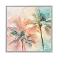 Thumbnail for Palm Glow Canvas Wall Art with Frame