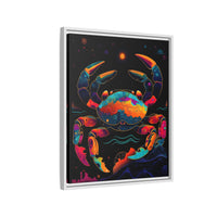 Thumbnail for Neon Tide Crab Canvas Wall Art with Frame