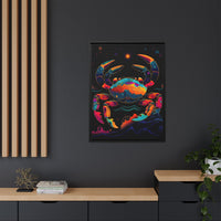 Thumbnail for Neon Tide Crab Canvas Wall Art with Frame