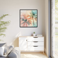 Thumbnail for Palm Glow Canvas Wall Art with Frame