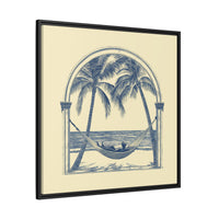 Thumbnail for Palm Retreat Hammock Canvas Wall Art with Frame