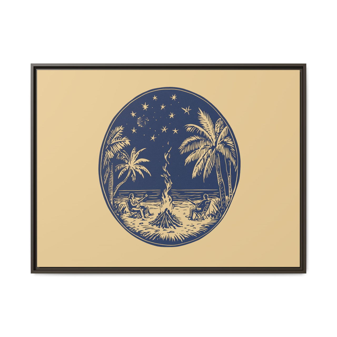 Beachfire Nights Canvas Wall Art with Frame