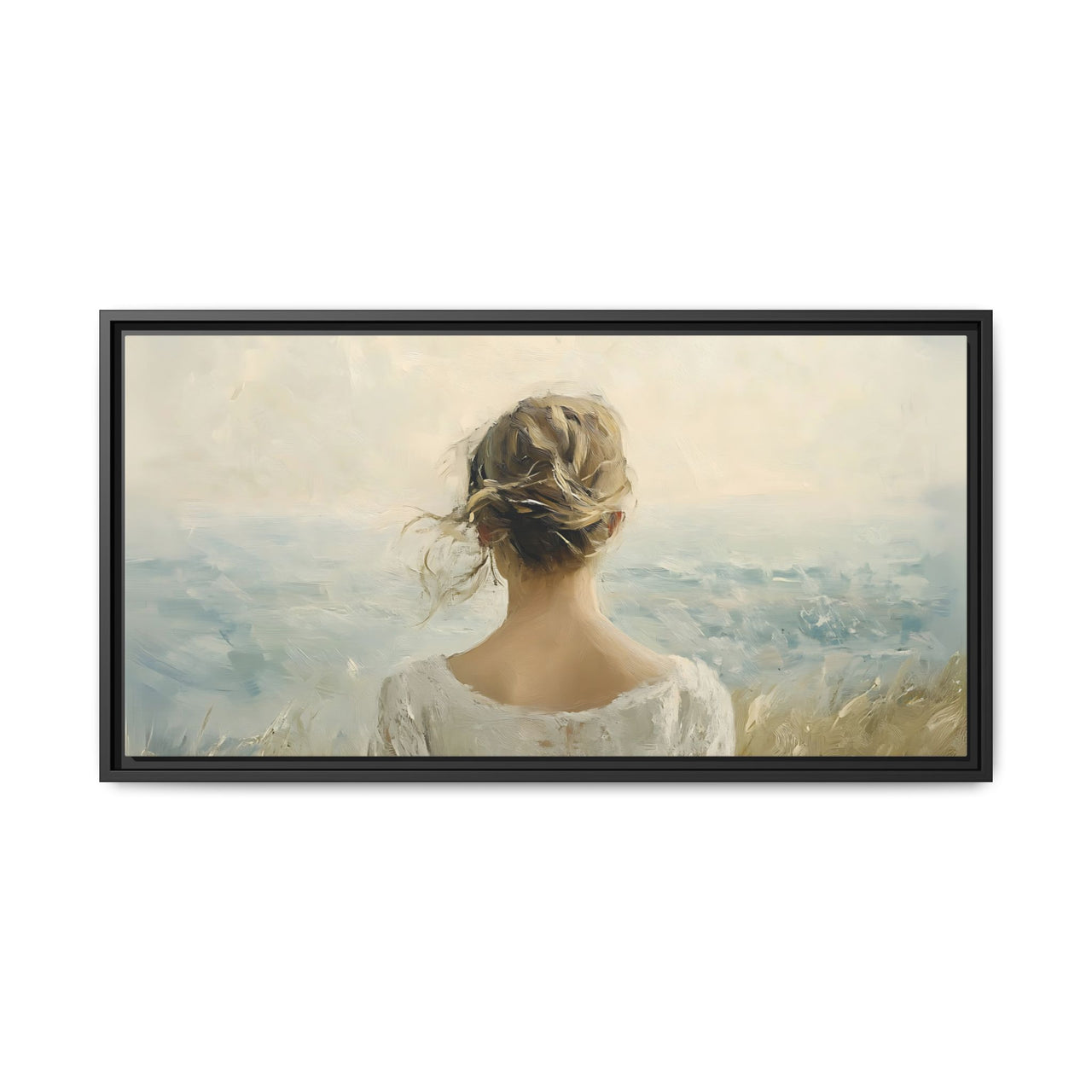 Where the Sky Meets Her Canvas Wall Art with Frame