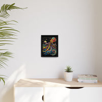 Thumbnail for Midnight Depths Octopus Canvas Wall Art with Frame