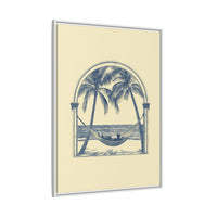 Thumbnail for Palm Retreat Hammock Canvas Wall Art with Frame
