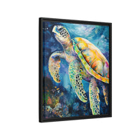 Thumbnail for Gliding Turtle Canvas Wall Art with Frame