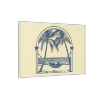 Thumbnail for Palm Retreat Hammock Canvas Wall Art with Frame