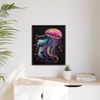 Thumbnail for Celestial Drifter Jellyfish Canvas Wall Art with Frame