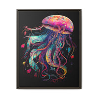Thumbnail for Celestial Drifter Jellyfish Canvas Wall Art with Frame