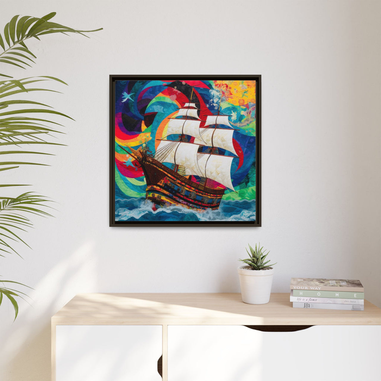 Sails of Change Canvas Wall Art with Frame
