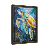 Thumbnail for Gliding Turtle Canvas Wall Art with Frame