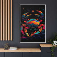 Thumbnail for Neon Tide Crab Canvas Wall Art with Frame