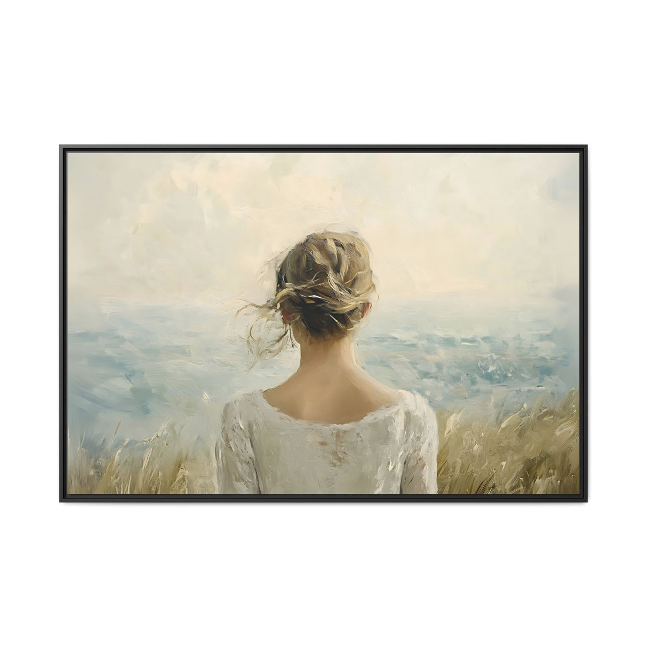 Where the Sky Meets Her Canvas Wall Art with Frame