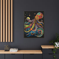 Thumbnail for Midnight Depths Octopus Canvas Wall Art with Frame
