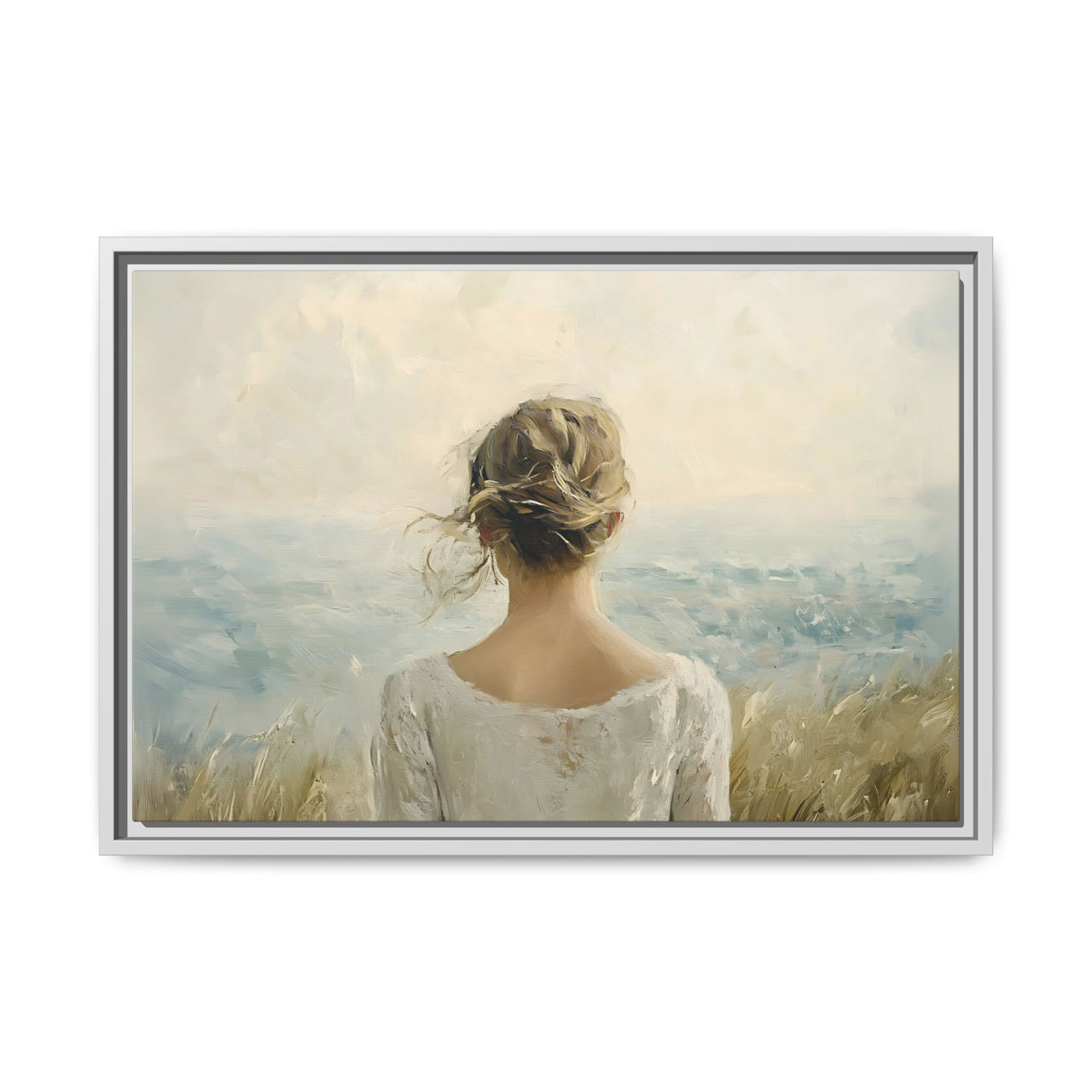 Where the Sky Meets Her Canvas Wall Art with Frame
