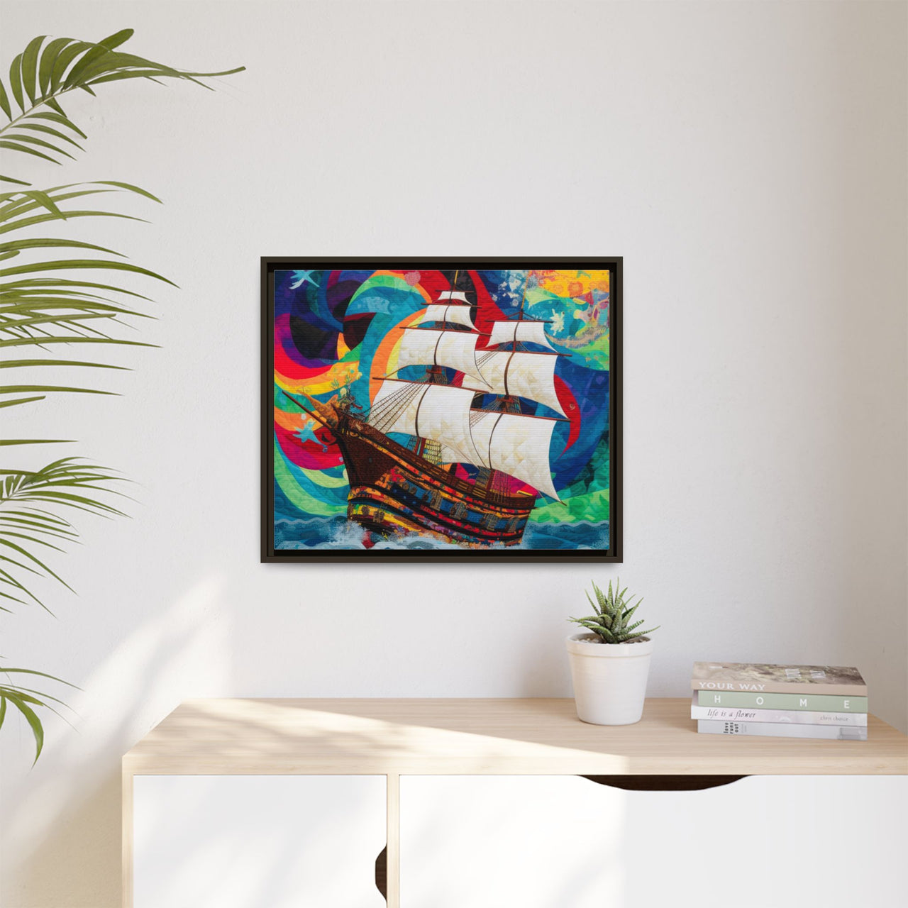 Sails of Change Canvas Wall Art with Frame
