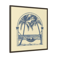 Thumbnail for Palm Retreat Hammock Canvas Wall Art with Frame