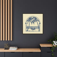 Thumbnail for Palm Retreat Hammock Canvas Wall Art with Frame