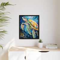 Thumbnail for Gliding Turtle Canvas Wall Art with Frame