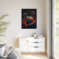 Thumbnail for Neon Tide Crab Canvas Wall Art with Frame