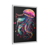 Thumbnail for Celestial Drifter Jellyfish Canvas Wall Art with Frame