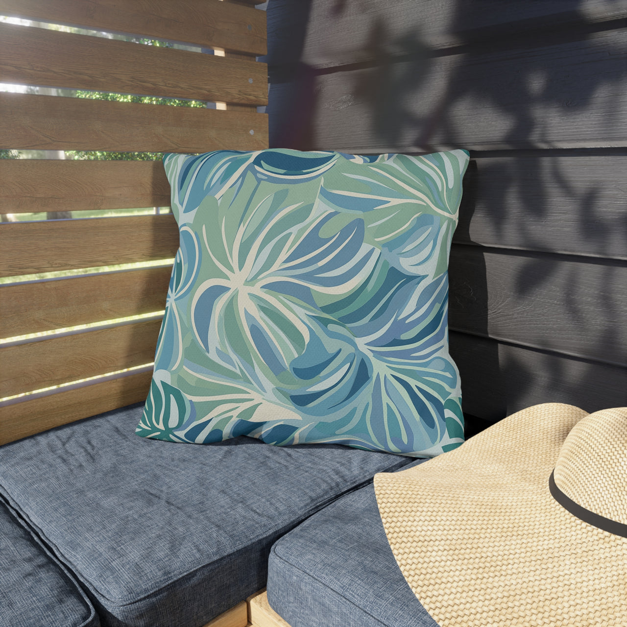 Seafoam Canopy Outdoor Throw Pillow