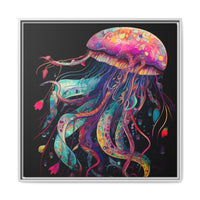 Thumbnail for Celestial Drifter Jellyfish Canvas Wall Art with Frame