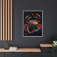 Thumbnail for Neon Tide Crab Canvas Wall Art with Frame