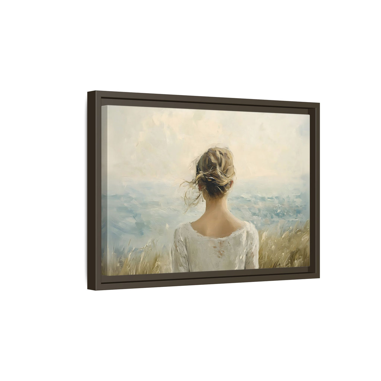 Where the Sky Meets Her Canvas Wall Art with Frame
