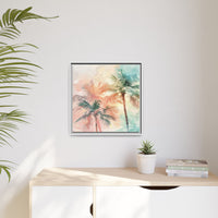 Thumbnail for Palm Glow Canvas Wall Art with Frame