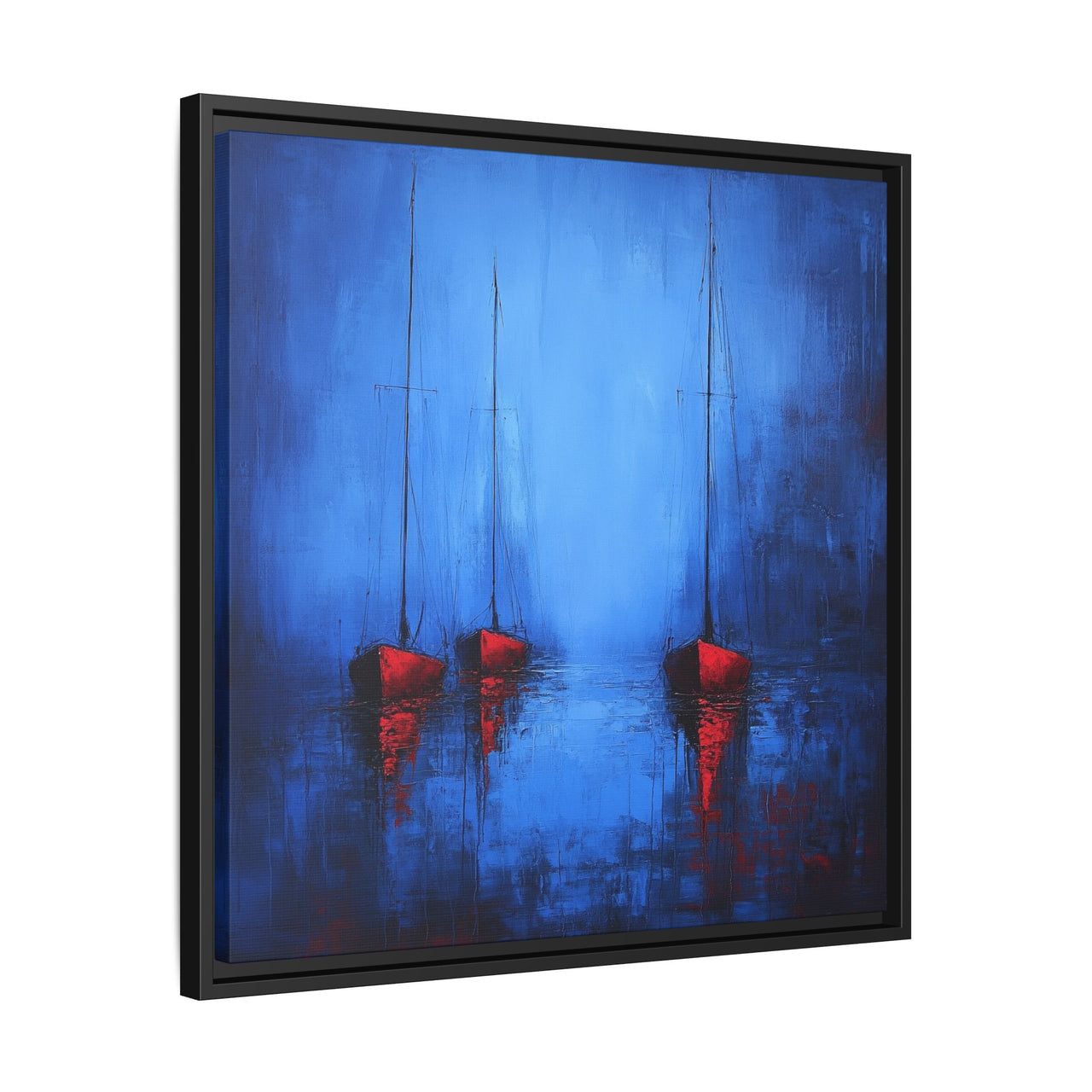 Nocturne at Sea Matte Canvas Wall Art with Frame