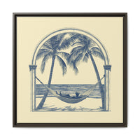 Thumbnail for Palm Retreat Hammock Canvas Wall Art with Frame