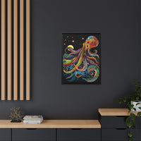 Thumbnail for Midnight Depths Octopus Canvas Wall Art with Frame