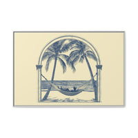 Thumbnail for Palm Retreat Hammock Canvas Wall Art with Frame