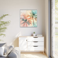 Thumbnail for Palm Glow Canvas Wall Art with Frame