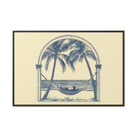 Thumbnail for Palm Retreat Hammock Canvas Wall Art with Frame
