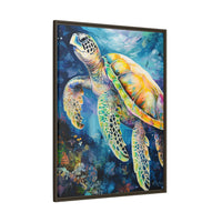 Thumbnail for Gliding Turtle Canvas Wall Art with Frame