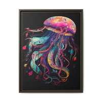 Thumbnail for Celestial Drifter Jellyfish Canvas Wall Art with Frame
