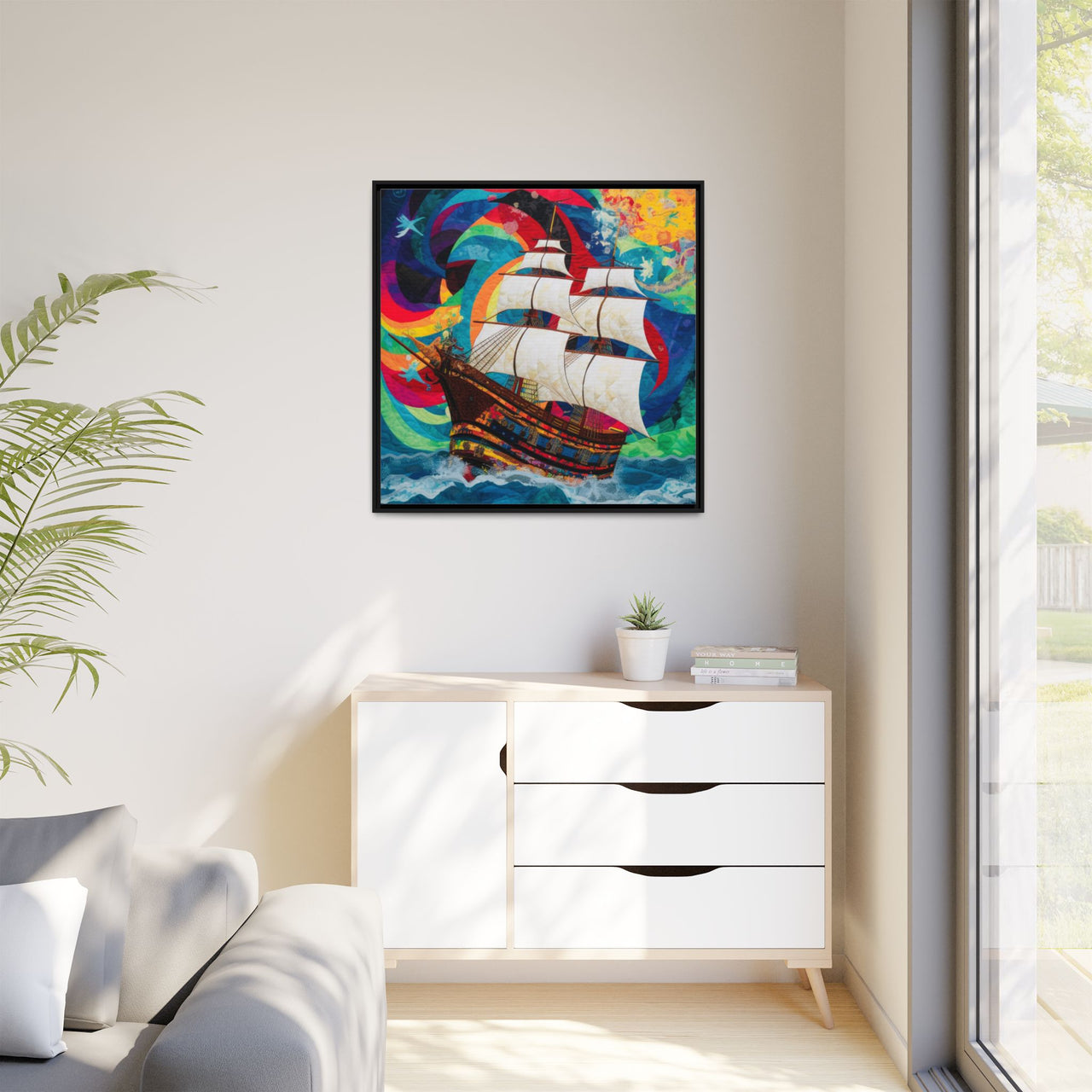 Sails of Change Canvas Wall Art with Frame