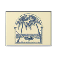 Thumbnail for Palm Retreat Hammock Canvas Wall Art with Frame