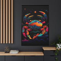 Thumbnail for Neon Tide Crab Canvas Wall Art with Frame