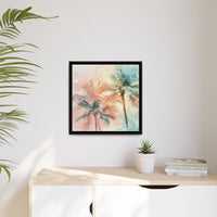 Thumbnail for Palm Glow Canvas Wall Art with Frame