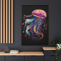 Thumbnail for Celestial Drifter Jellyfish Canvas Wall Art with Frame