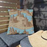 Thumbnail for Sand Castles Outdoor Throw Pillow