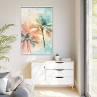 Thumbnail for Palm Glow Canvas Wall Art with Frame