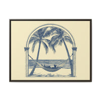 Thumbnail for Palm Retreat Hammock Canvas Wall Art with Frame
